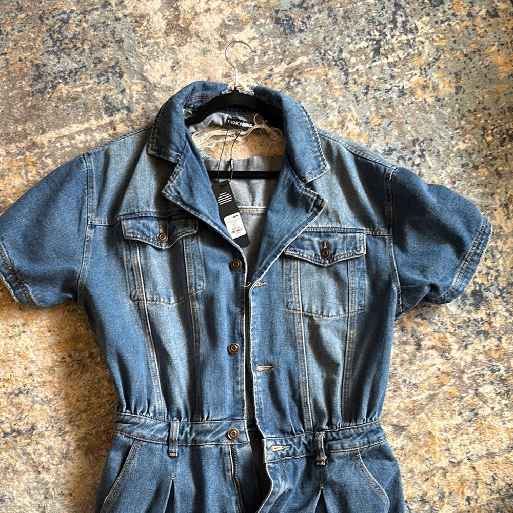 Fashion Nova Denim Jumpsuit